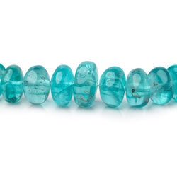4-8mm Pool Blue Apatite Plain Rondelle Beads 18 inch 125 pieces AA (ONLINE ORDER ONLY)