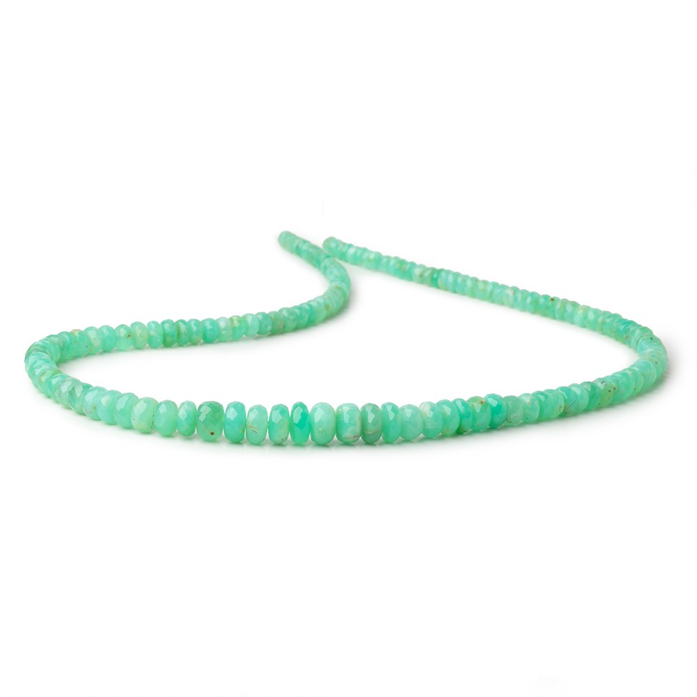 4-8mm Prase Opal Faceted Rondelle Beads 18 inch 140 pieces A (ONLINE ORDER ONLY)