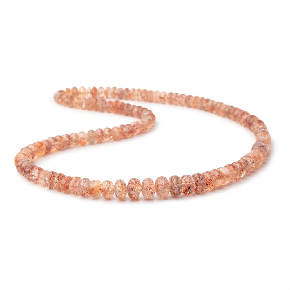 4-8mm Sunstone Plain Rondelle Beads 17 inch 115 pieces (ONLINE ORDER ONLY)