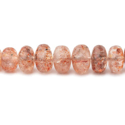 4-8mm Sunstone Plain Rondelle Beads 17 inch 115 pieces (ONLINE ORDER ONLY)