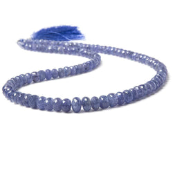 4-8mm Tanzanite Beads Faceted Rondelle, AA Grade 16 inch 113 pieces (ONLINE ORDER ONLY)