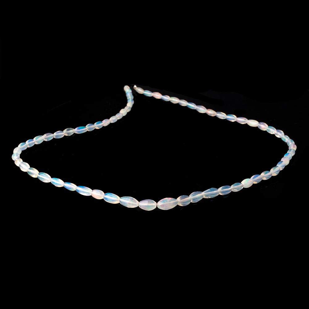 4-9.5mm Ethiopian Opal Plain Rice Beads 18 inch 66 pieces AA (ONLINE ORDER ONLY)