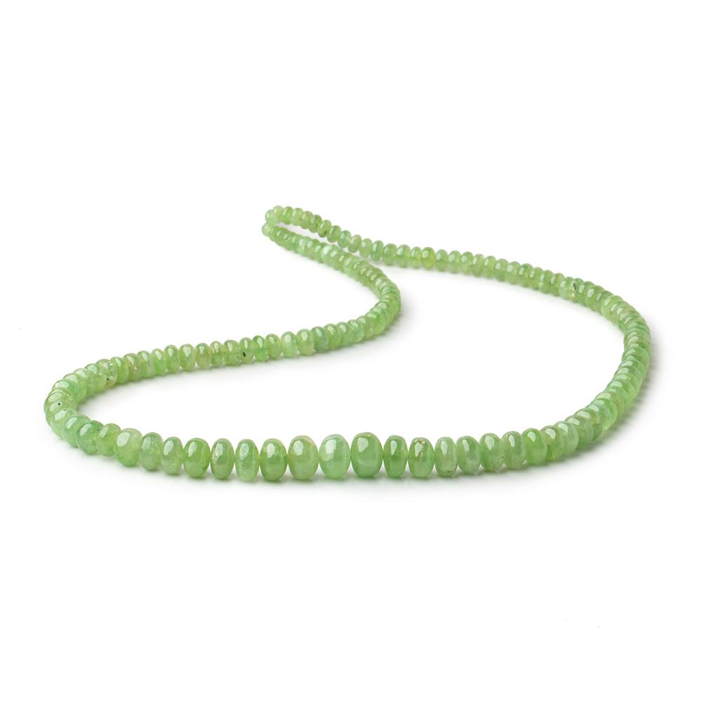 4-9.5mm Tsavorite Garnet Plain Rondelle Beads 18 inch 129 pieces AA (ONLINE ORDER ONLY)