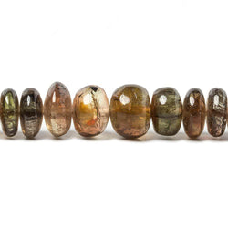 4-9mm Andalusite plain rondelle beads 14 inch 106 pieces (ONLINE ORDER ONLY)