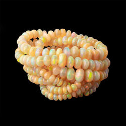 4-9mm Golden Ethiopian Opal Plain Rondelle Beads 16 inch 114 pieces AA (ONLINE ORDER ONLY)