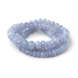 4-9mm Namibian Blue Chalcedony faceted rondelles 18 inch 115 beads AA (ONLINE ORDER ONLY)