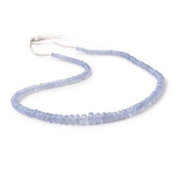 4-9mm Natural Blue Chalcedony faceted rondelle beads 18 inch 145 pieces AA (ONLINE ORDER ONLY)