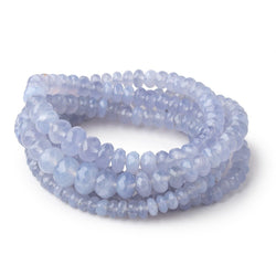 4-9mm Natural Blue Chalcedony faceted rondelle beads 18 inch 145 pieces AA (ONLINE ORDER ONLY)