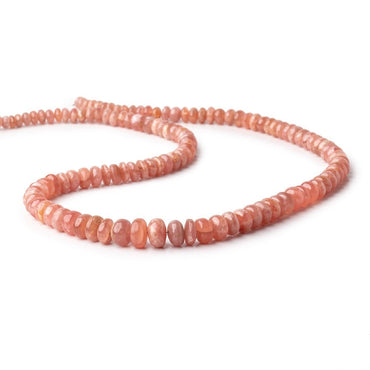 4-9mm Rhodochrosite plain rondelle beads 18 inch 127 pieces AA (ONLINE ORDER ONLY)