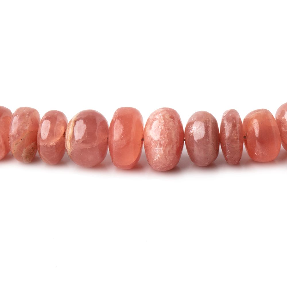 4-9mm Rhodochrosite plain rondelle beads 18 inch 127 pieces AA (ONLINE ORDER ONLY)