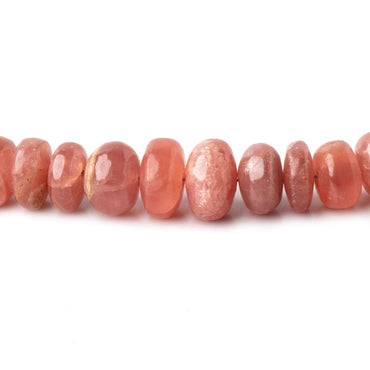 4-9mm Rhodochrosite plain rondelle beads 18 inch 127 pieces AA (ONLINE ORDER ONLY)