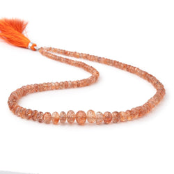 4-9mm Sunstone Faceted Rondelle Beads 18 inch 145 pieces AA (ONLINE ORDER ONLY)