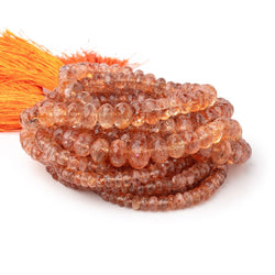 4-9mm Sunstone Faceted Rondelle Beads 18 inch 145 pieces AA (ONLINE ORDER ONLY)