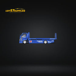 MicroTurbo HINO 300 Custom Truck Flatbed  Blue Calsonic Livery 1:64 (ONLINE ORDER ONLY)