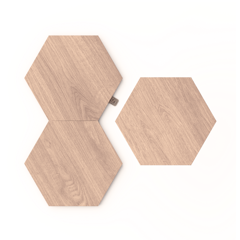 Nanoleaf Elements | Hexagons | 3 Pack | Birchwood | Global | Panels Only (Online Order Only)