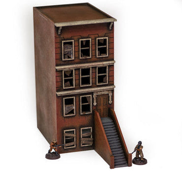 28mm "Brownstone" Row House (MDF) - 28MMDF400 (Online Order Only)