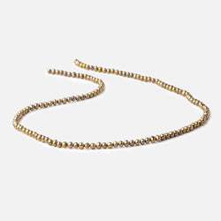 3.5x3mm Light Olive Green Off Round Freshwater Pearl 16 inch 135 pieces (ONLINE ORDER ONLY)