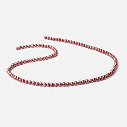 4x3mm Wine Off Round Freshwater Pearls 16 inch 108 pieces (ONLINE ORDER ONLY)