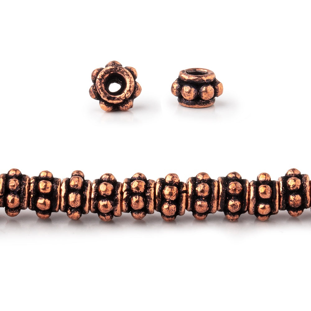 5x3mm Antiqued Copper Spacer Beads 8 inch 59 pieces (ONLINE ORDER ONLY)
