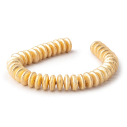 12mm 22KT Gold Plated Copper Disc Brushed Bead 8 inch 39 pieces (ONLINE ORDER ONLY)