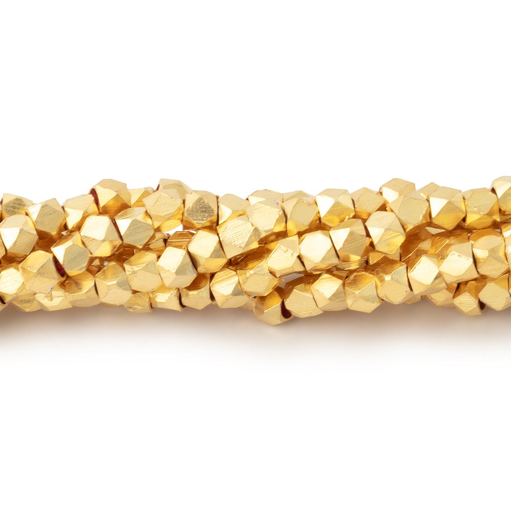 3mm Shiny Faceted Nugget Beads 8 inch 68 pieces (ONLINE ORDER ONLY)