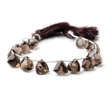 8-10mm Smoky Quartz Faceted Trillion Beads 7 inch 15 pieces (ONLINE ORDER ONLY)