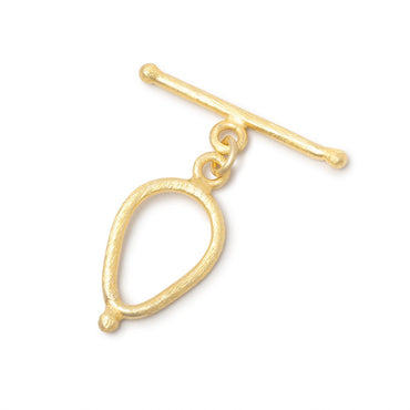 21x13 Vermeil Brushed Pear Toggle 1 piece (ONLINE ORDER ONLY)