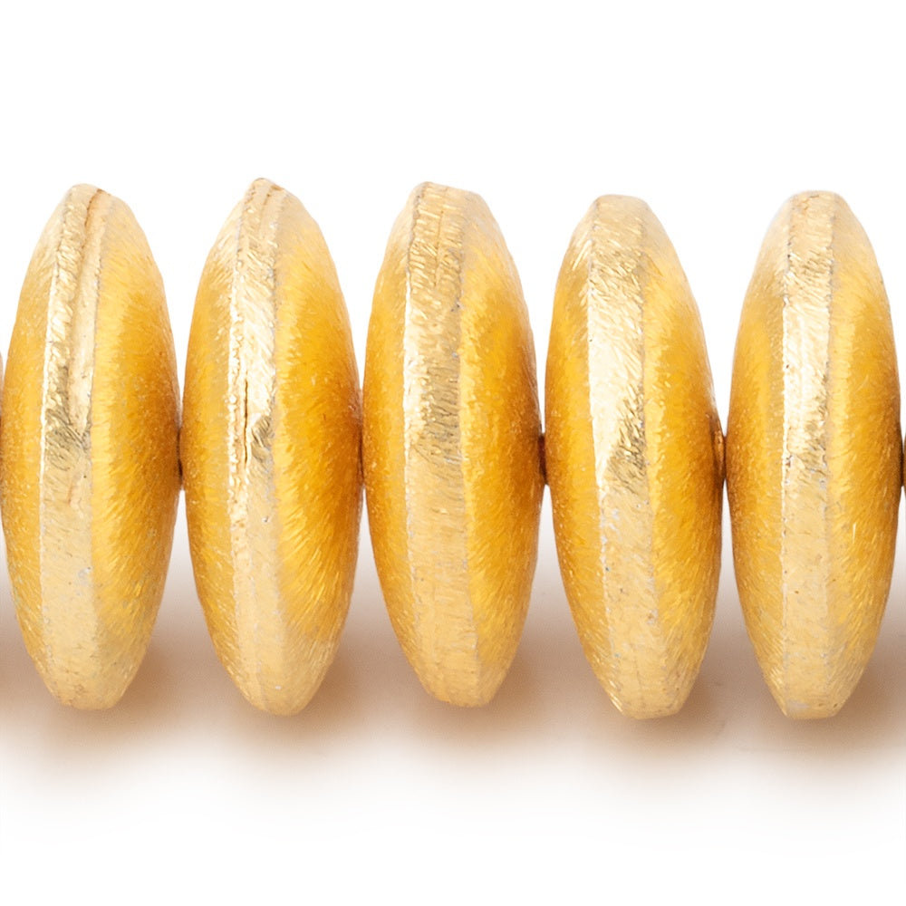 18mm 22kt Gold Plated Copper Brushed Disc 8 inch 33 Beads (ONLINE ORDER ONLY)