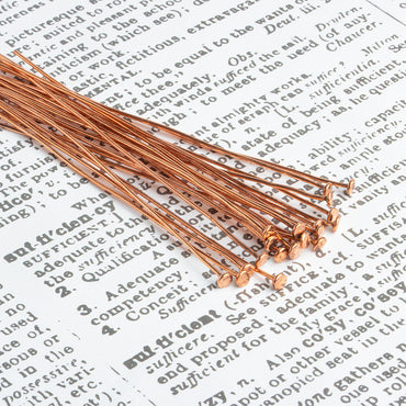 3" length Copper Headpin Round 22 Guage 22 pcs per bag (ONLINE ORDER ONLY)