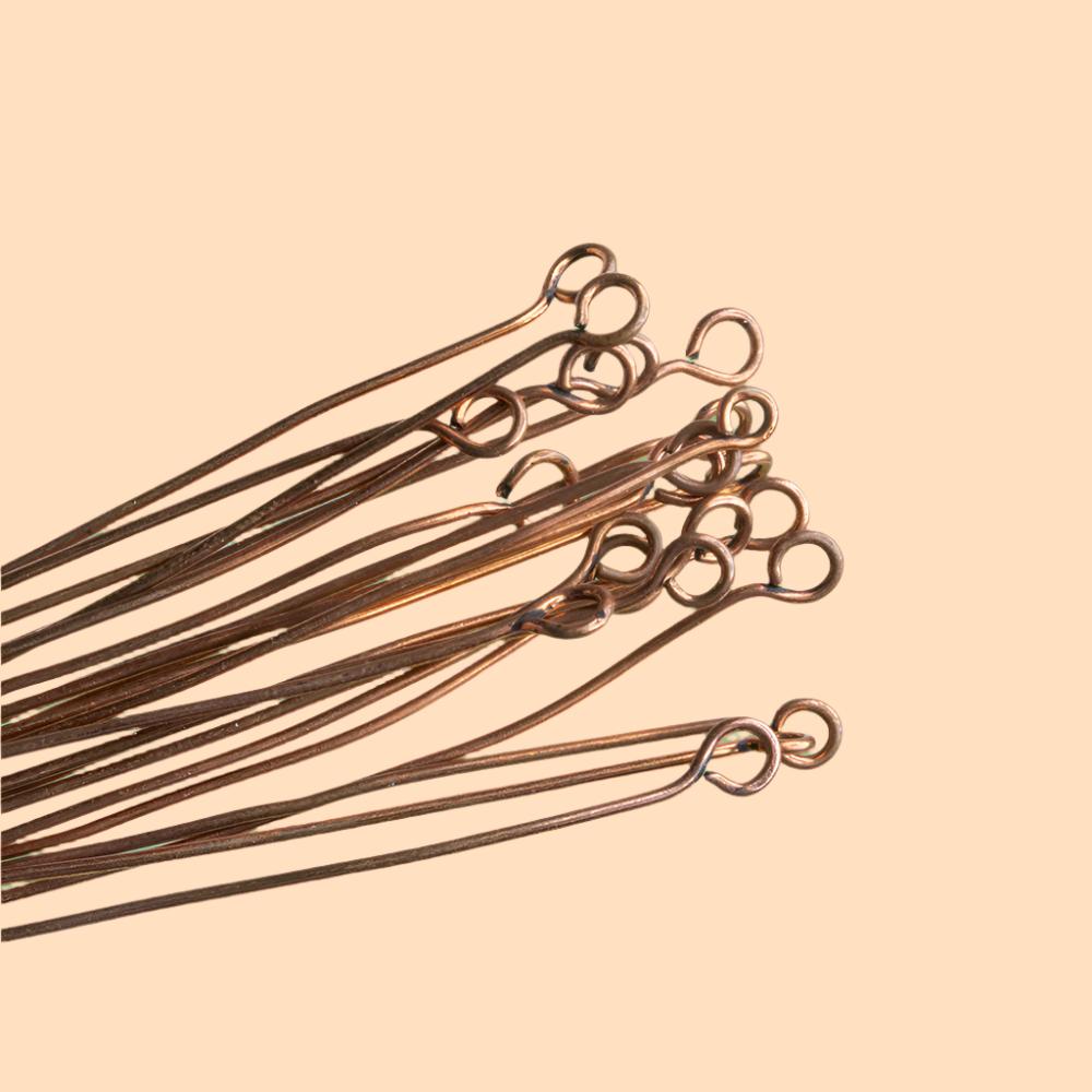 3" length Copper Eyepin 22 Guage 22 pcs per bag (ONLINE ORDER ONLY)