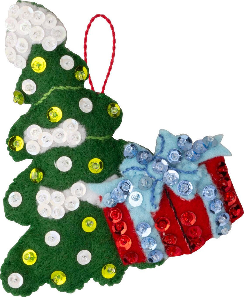 Bucilla North Pole This Way Felt Ornament Kit – Set of 6 Festive Christmas Ornaments (ONLINE ORDER ONLY)