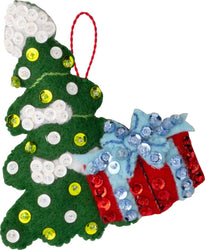 Bucilla North Pole This Way Felt Ornament Kit – Set of 6 Festive Christmas Ornaments (ONLINE ORDER ONLY)