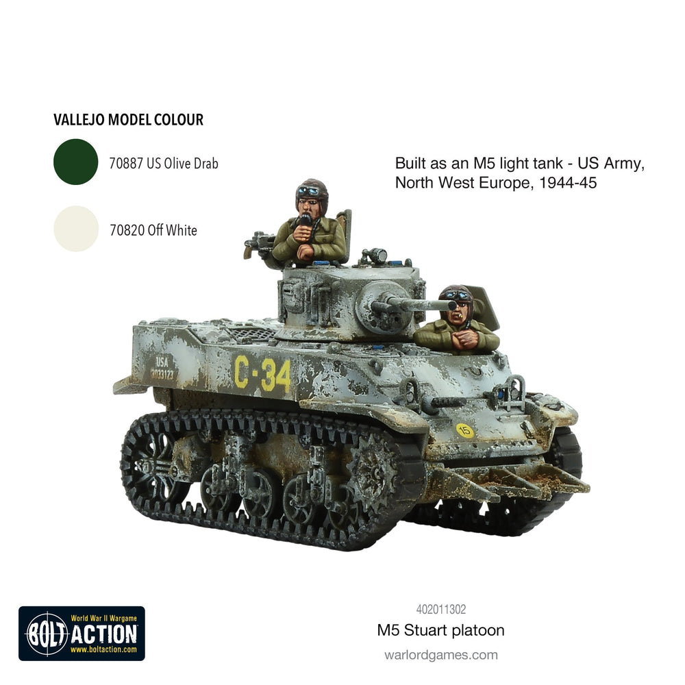 Bolt Action: M5 Stuart Platoon (ONLINE ORDER ONLY)