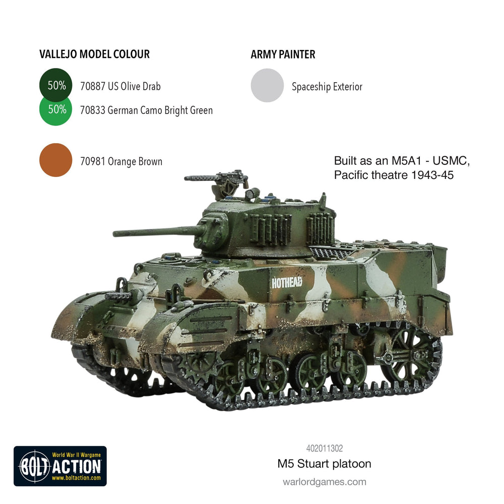 Bolt Action: M5 Stuart Platoon (ONLINE ORDER ONLY)