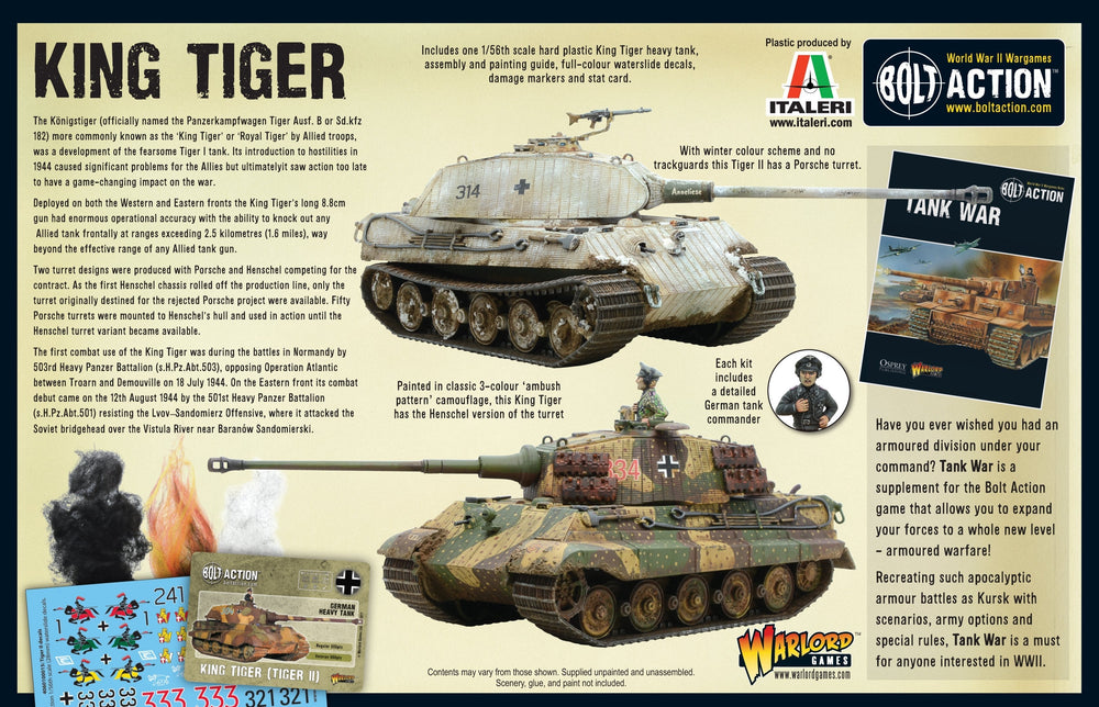 Bolt Action: King Tiger Tank (ONLINE ORDER ONLY)