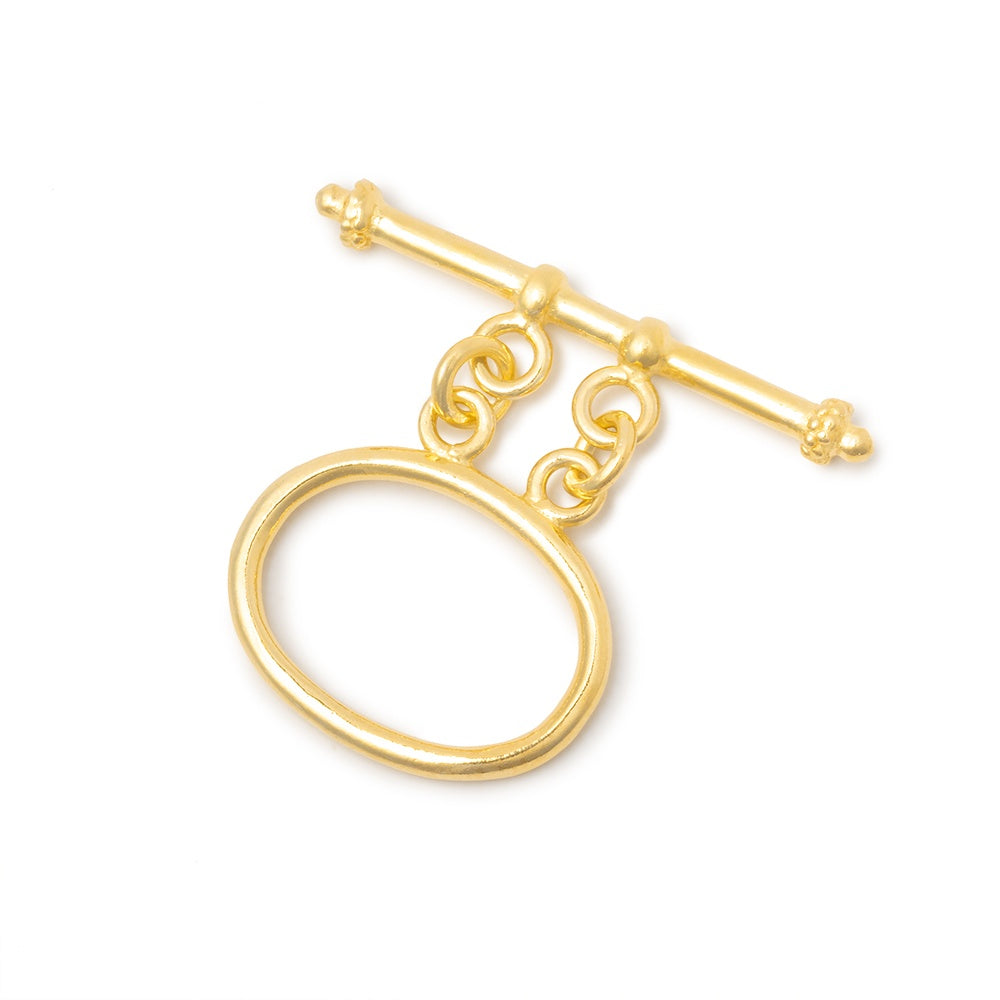 15x20mm Vermeil Double Strand Oval Toggle 1 piece (ONLINE ORDER ONLY)