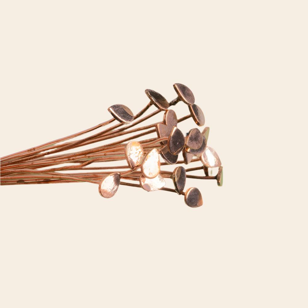 5x3mm 3 inch length Copper Headpin 26 gauge, Plain Pear Head, 22 pieces per bag (ONLINE ORDER ONLY)