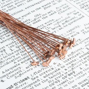 3 inch Copper Marquise Headpin 22 gauge 22 pieces per bag (ONLINE ORDER ONLY)