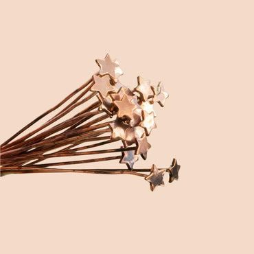 3 inch Copper Star Headpin 22 gauge 22 pieces per bag (ONLINE ORDER ONLY)