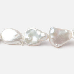11-21mm Off White Keshi Freshwater Pearls 15.5 inch 24 pieces (ONLINE ORDER ONLY)