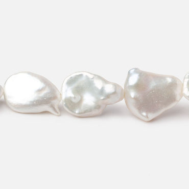 11-21mm Off White Keshi Freshwater Pearls 15.5 inch 24 pieces (ONLINE ORDER ONLY)
