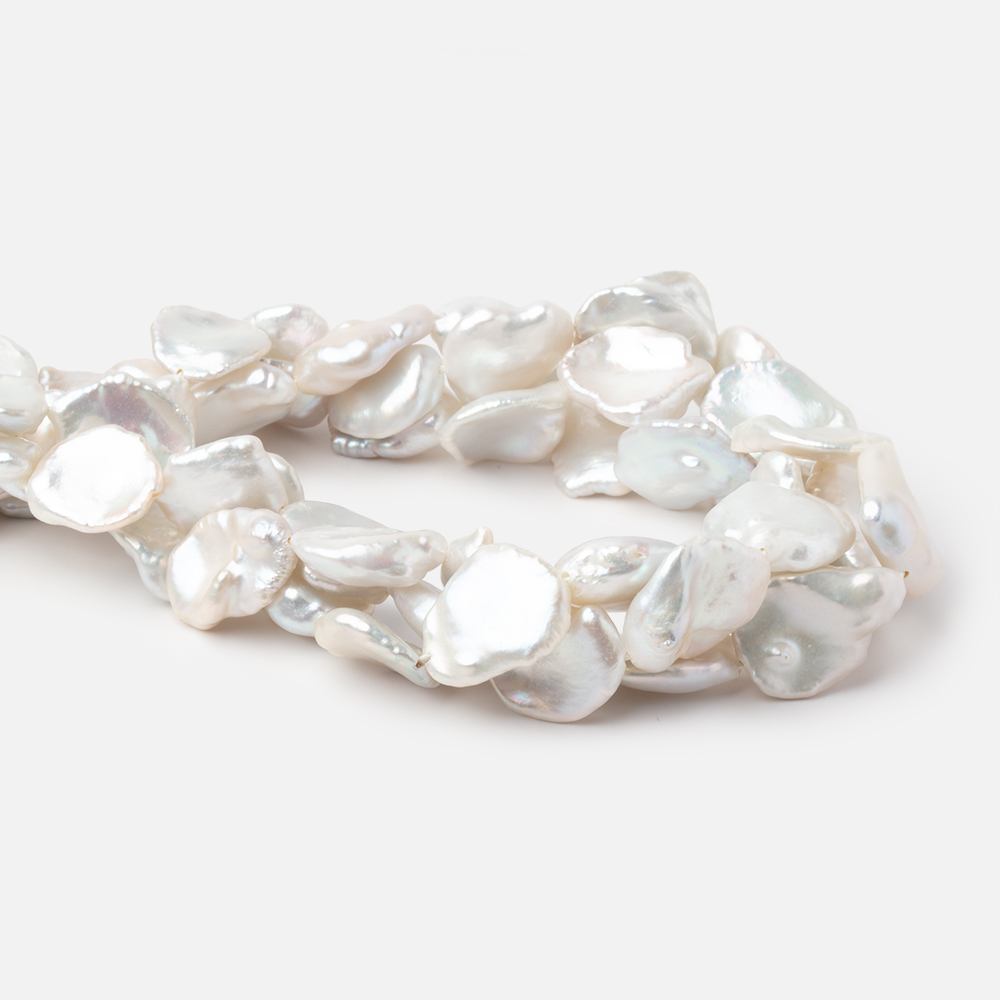 11-21mm Off White Keshi Freshwater Pearls 15.5 inch 24 pieces (ONLINE ORDER ONLY)