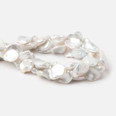 11-21mm Off White Keshi Freshwater Pearls 15.5 inch 24 pieces (ONLINE ORDER ONLY)
