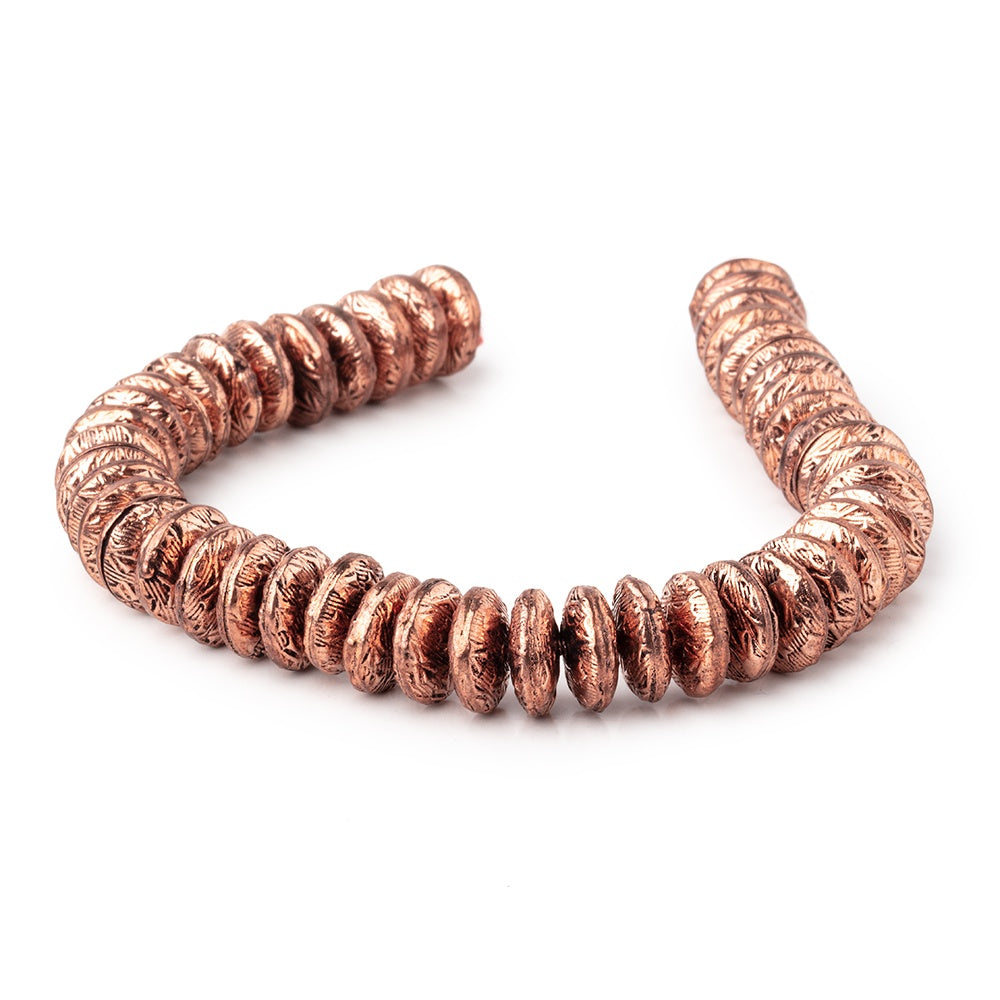 10mm Antiqued Copper Disc Beads 8 inch 48 pieces (ONLINE ORDER ONLY)