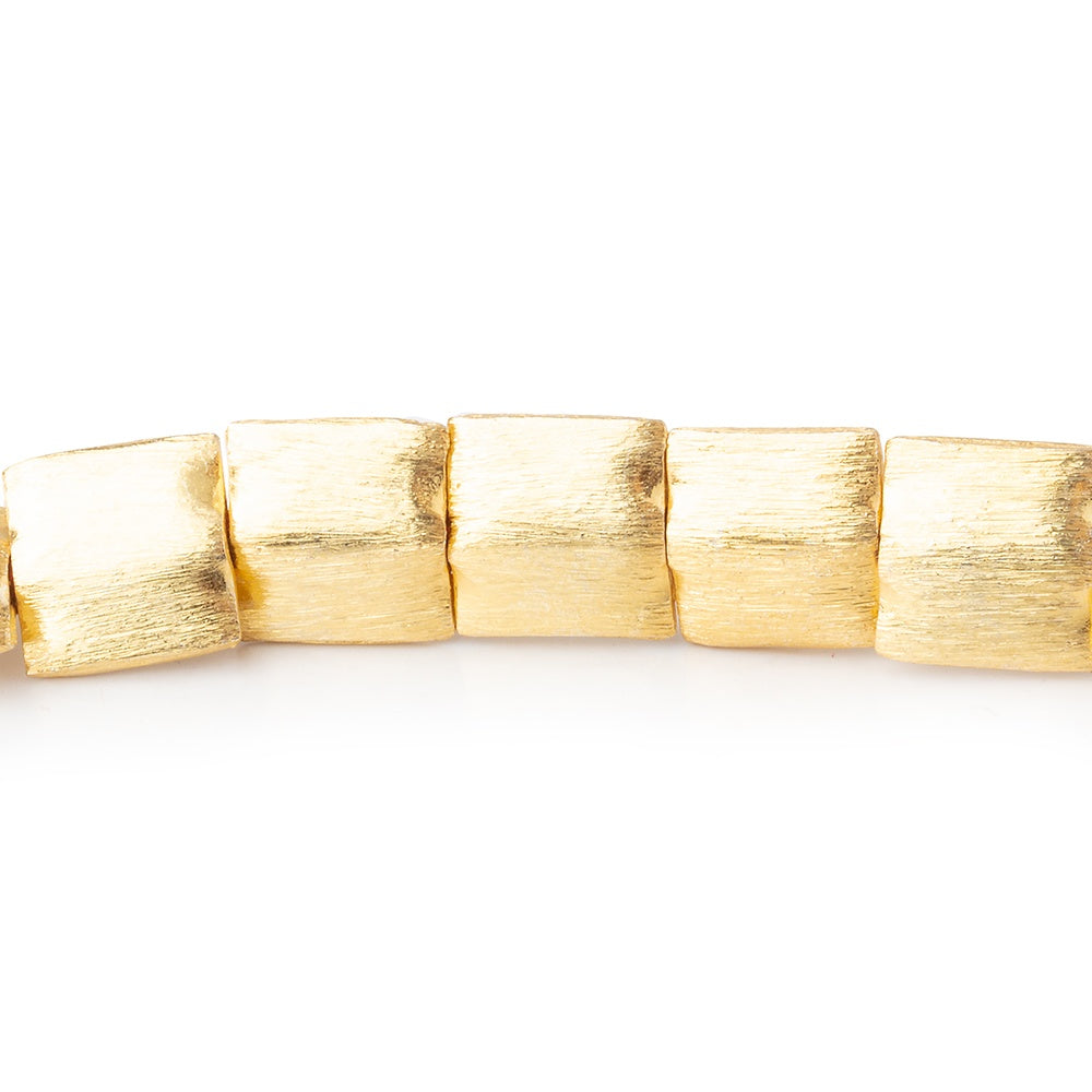 10mm 22kt Gold Plated Brushed Square Beads 8 inch 20 pieces (ONLINE ORDER ONLY)