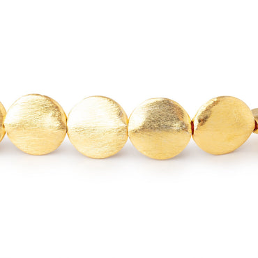 11mm 22kt Gold Plated Copper Brushed Coin 8 inch 19 Beads (ONLINE ORDER ONLY)