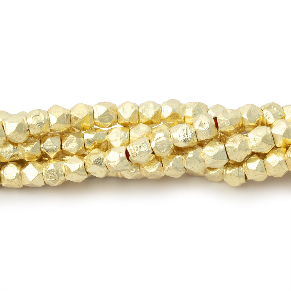 3.5mm Hand Cut Faceted Nugget Beads 8 inch 57 pieces (ONLINE ORDER ONLY)