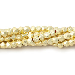 3.5mm Hand Cut Faceted Nugget Beads 8 inch 57 pieces (ONLINE ORDER ONLY)