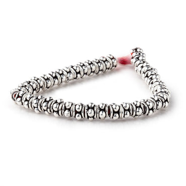 7x5mm Antiqued Sterling Silver Plated Copper Spacers 8 inch 41 Beads (ONLINE ORDER ONLY)