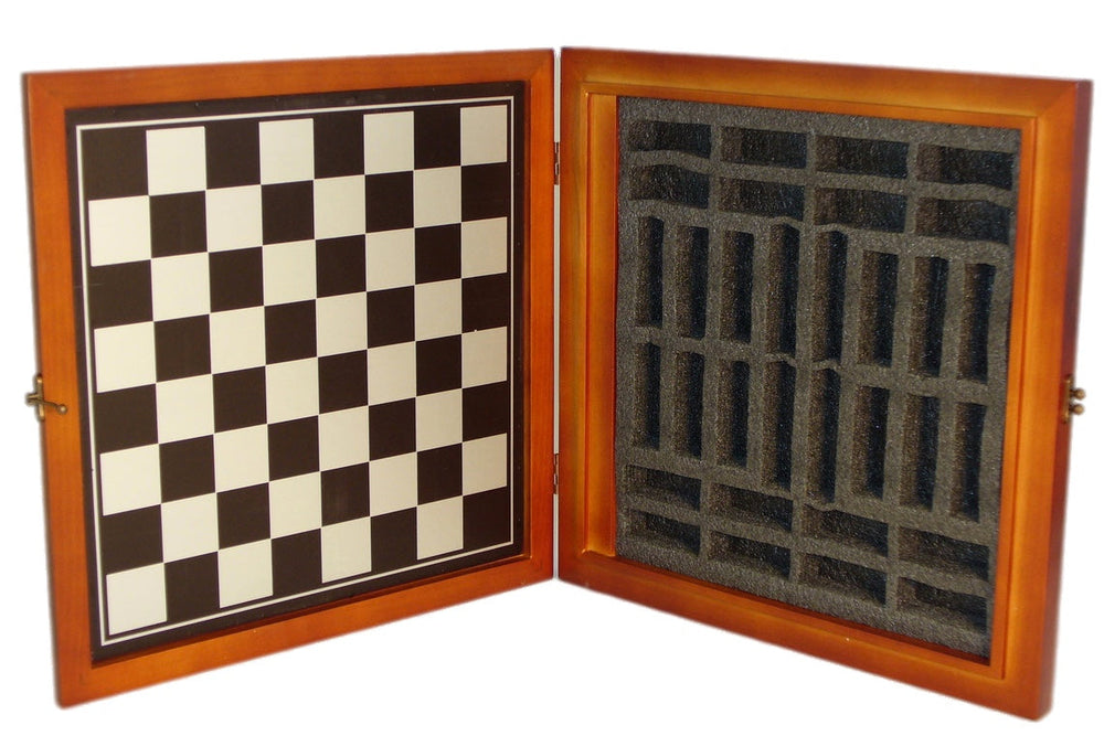 Chess Set -Robin Hood Resin Chessmen on Cherry Stained Chest (ONLINE ORDER ONLY)